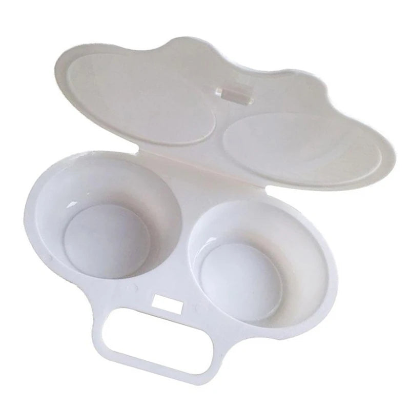 1pcs Egg Box Kitchen Microwave Oven Round Shape Egg Steamer Cooking Mold Egg Poacher Egg Tool