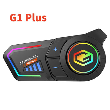 GEARELEC G1 Motorcycle Helmet Bluetooth Headset Hands Free Call IPX67 Waterproof 1000mAh Headset Speakers HiFi Stereo RGB Light