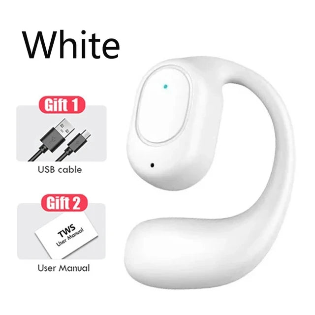 Premium Wireless Bluetooth Bone Conduction Headphones with Microphone – Handsfree, Noise Canceling, Driving & Sports Earphones