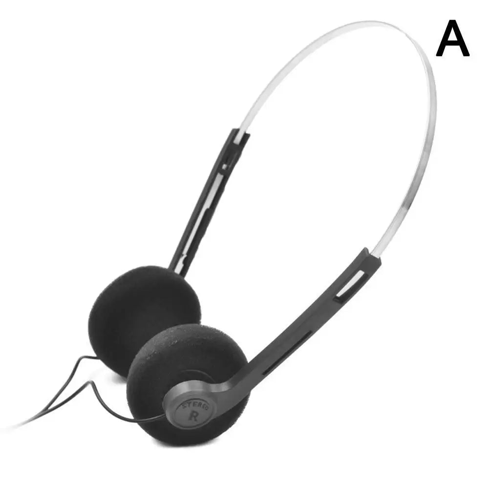 1pc Retro Nostalgic Headsets  Vintage Wired Headphones Classic Comfortable Earmuffs HiFi Noise Isolating Gaming Music Headsets