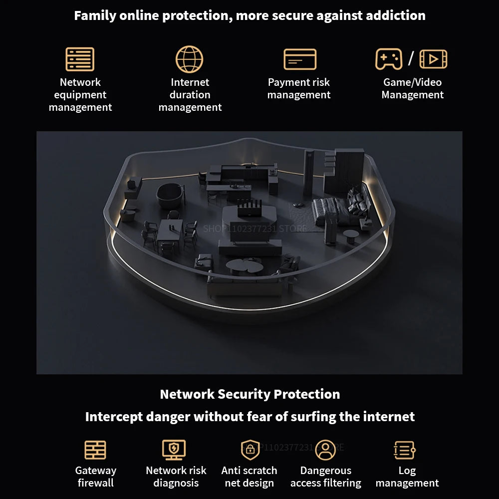 Xiaomi Router BE6500 Quad Nucleus WiFi7 6500Mbps 2.5G Ethernet Port Dual Frequency 2.4/5GHz 6 Independent Signal Amplifiers Mesh