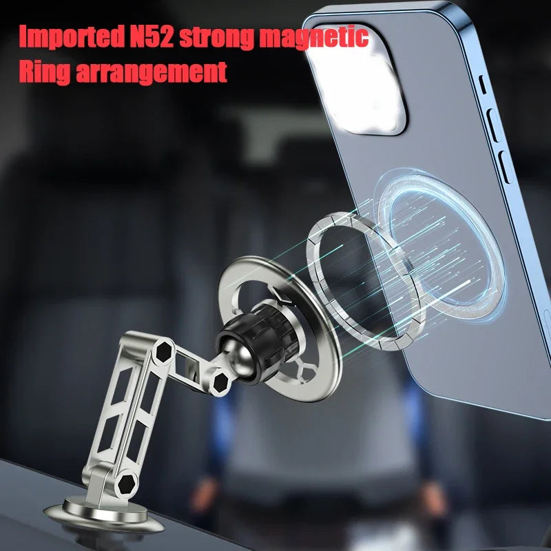 Metal Magnetic Car Phone Bracket with 360° Degree Rotating Accessory Foldable Ventilated Magnet Gps Cars Accessories for Phones