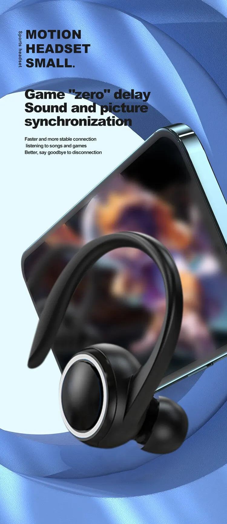 Wireless Ear Hanging Bluetooth 5.2 Earphones Sports Fitness Music Headset In Ear Noise Cancelling Headphones For iPhone Xiaomi
