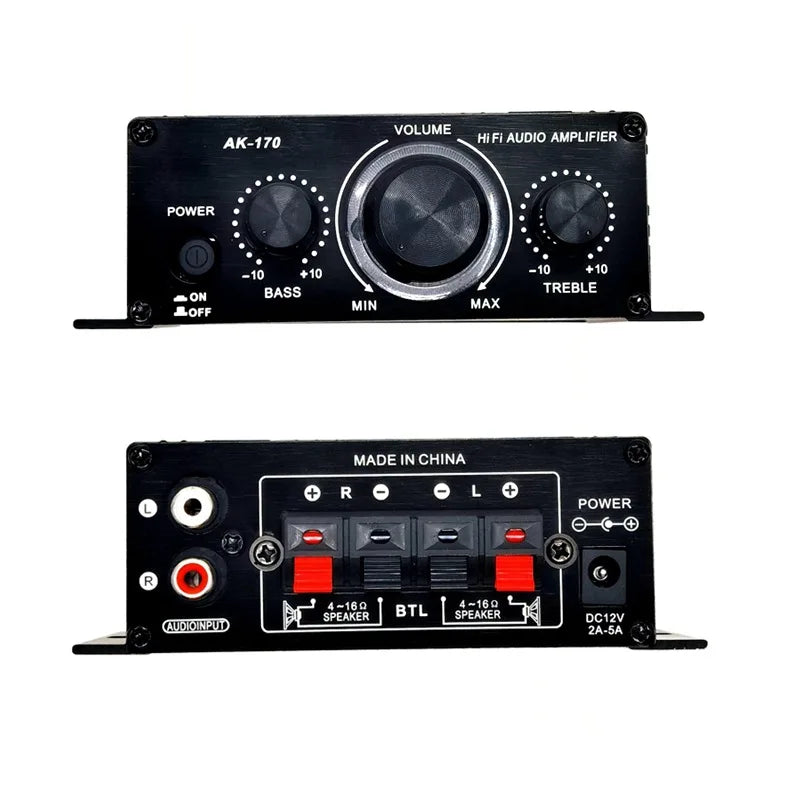 Ak170 Light Mini STEREO Power Amplifier With 4 Inch Speaker DIY Kit Vending Pinball Audio Arcade Game Machine Module Mp3 Player