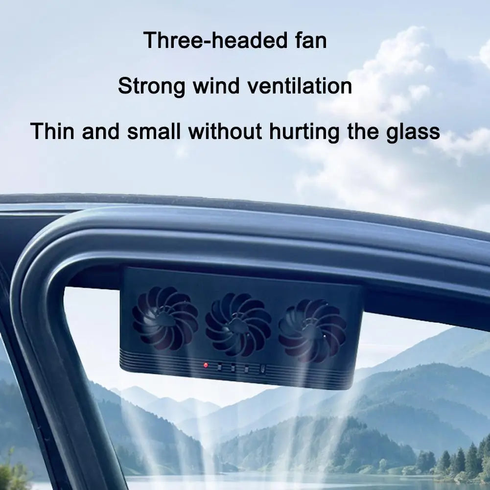 Car Solar Exhaust Fan Air Circulation Cooling Cooling Window Summer Tool Exhaust Interior Accessories Fan Fan Cooling S3D4