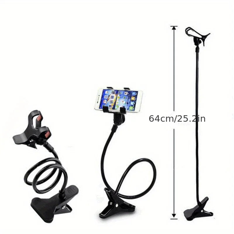 1pc Lazy Phone Holder, Flexible Gooseneck Stand with Clip for Bed Desk, Hands-Free Universal Stand for Watching Videos