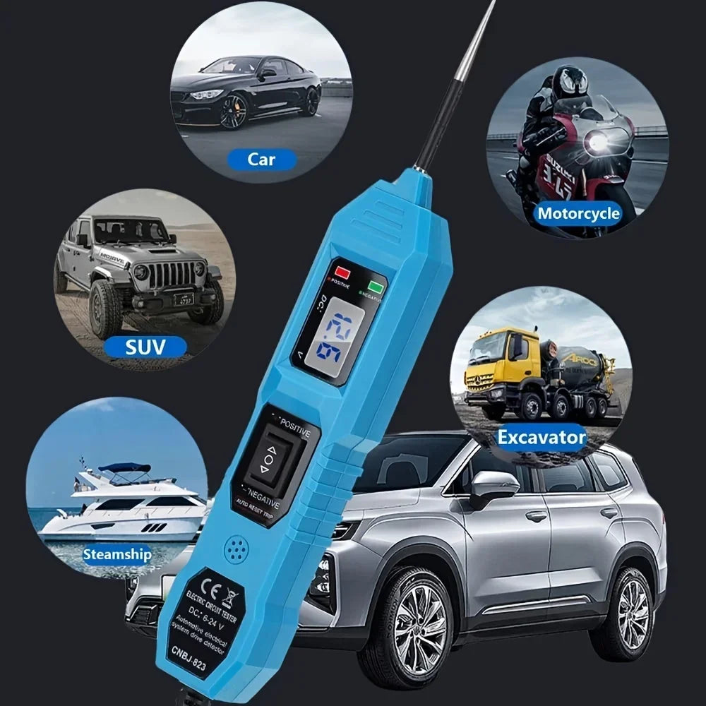 Smart Car Circuit Tester 823, with Led Voltage Display - USB Powered, Compatible with 3.5-36V Dc Vehicles