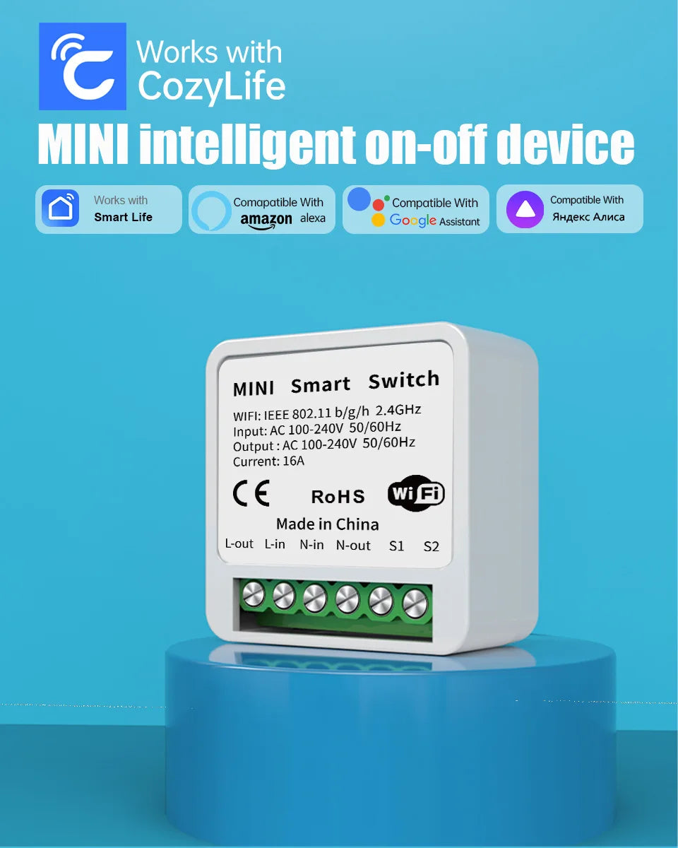 cozylife Smart WiFi mini Control Switch / remote switch /timing APP control  for Smart Home Automation