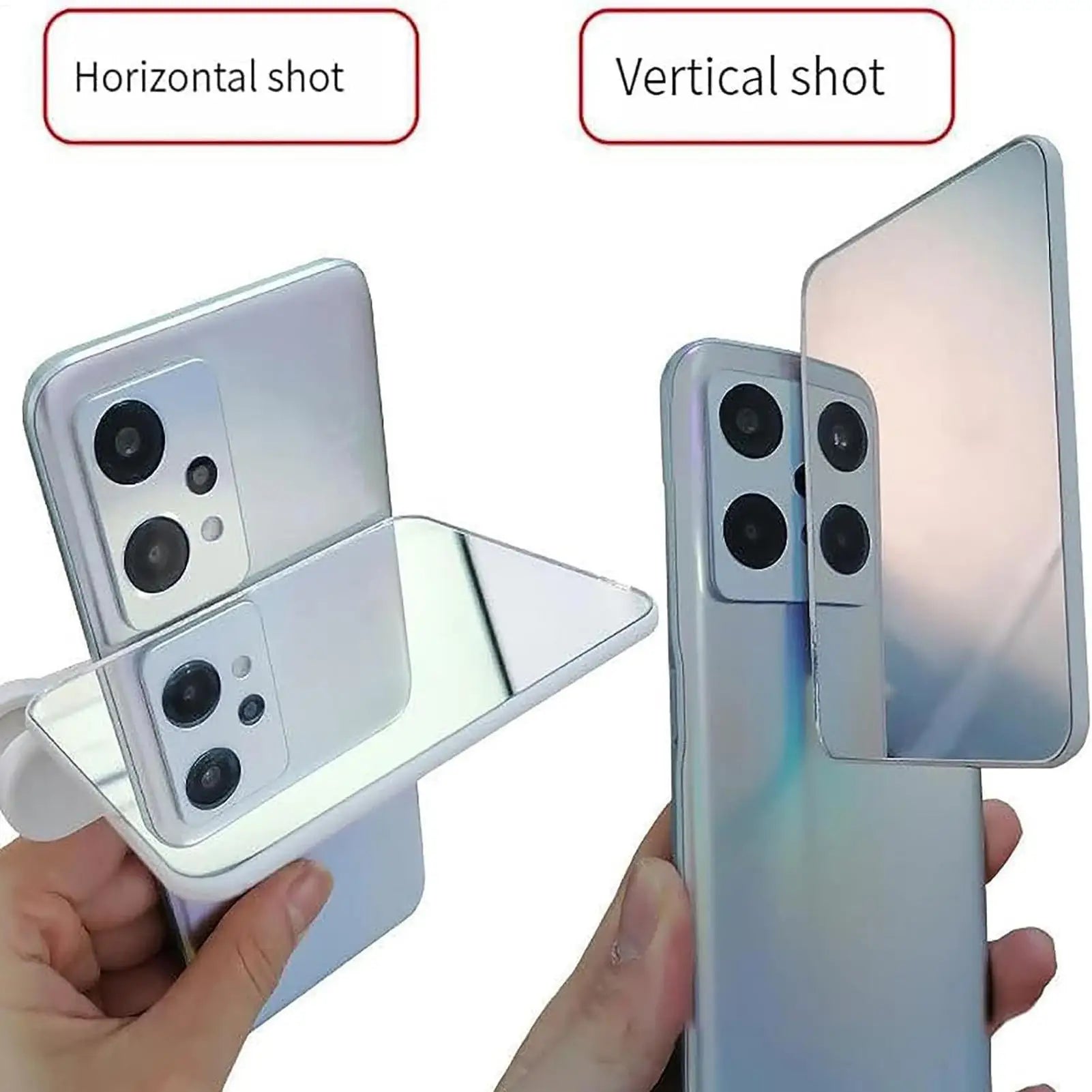 Mirror Reflection for Phone Camera Glass Mirror Clip Set for Phone Camera Creative Photo Tools Adjustable for Vlogger