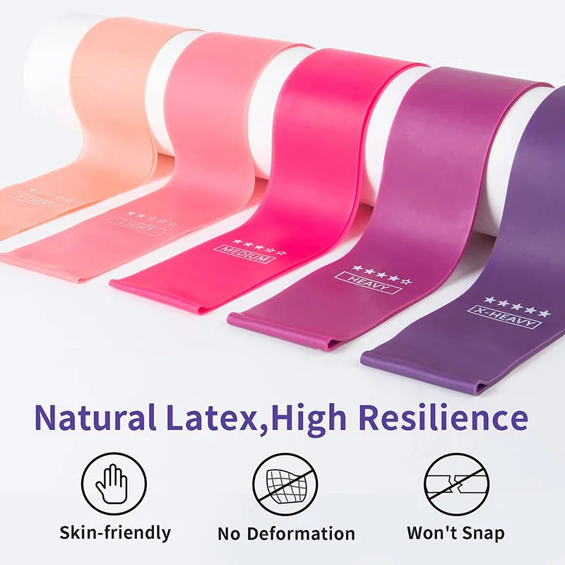 Different Resistance Bands Yoga Band Fitness Exercise Training Hip Tension Band Leg Squat Dance Elastic Loop Stretch Band