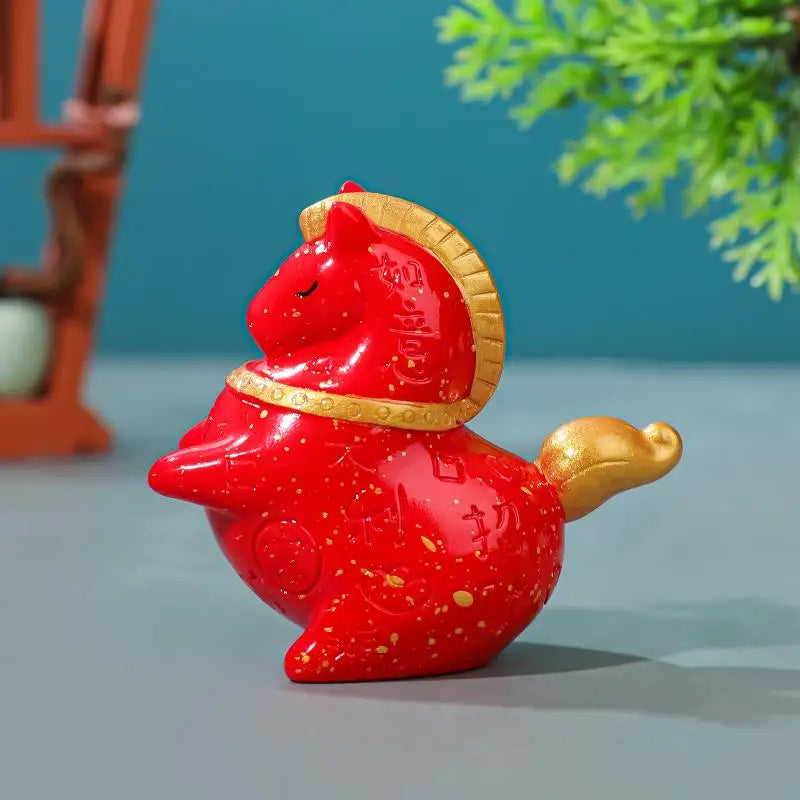 Radiant Crystal Horse Ornament Zodiac Horse Sculpture Feng Shui Series Antique Sun Chaser Showpiece for Desktop