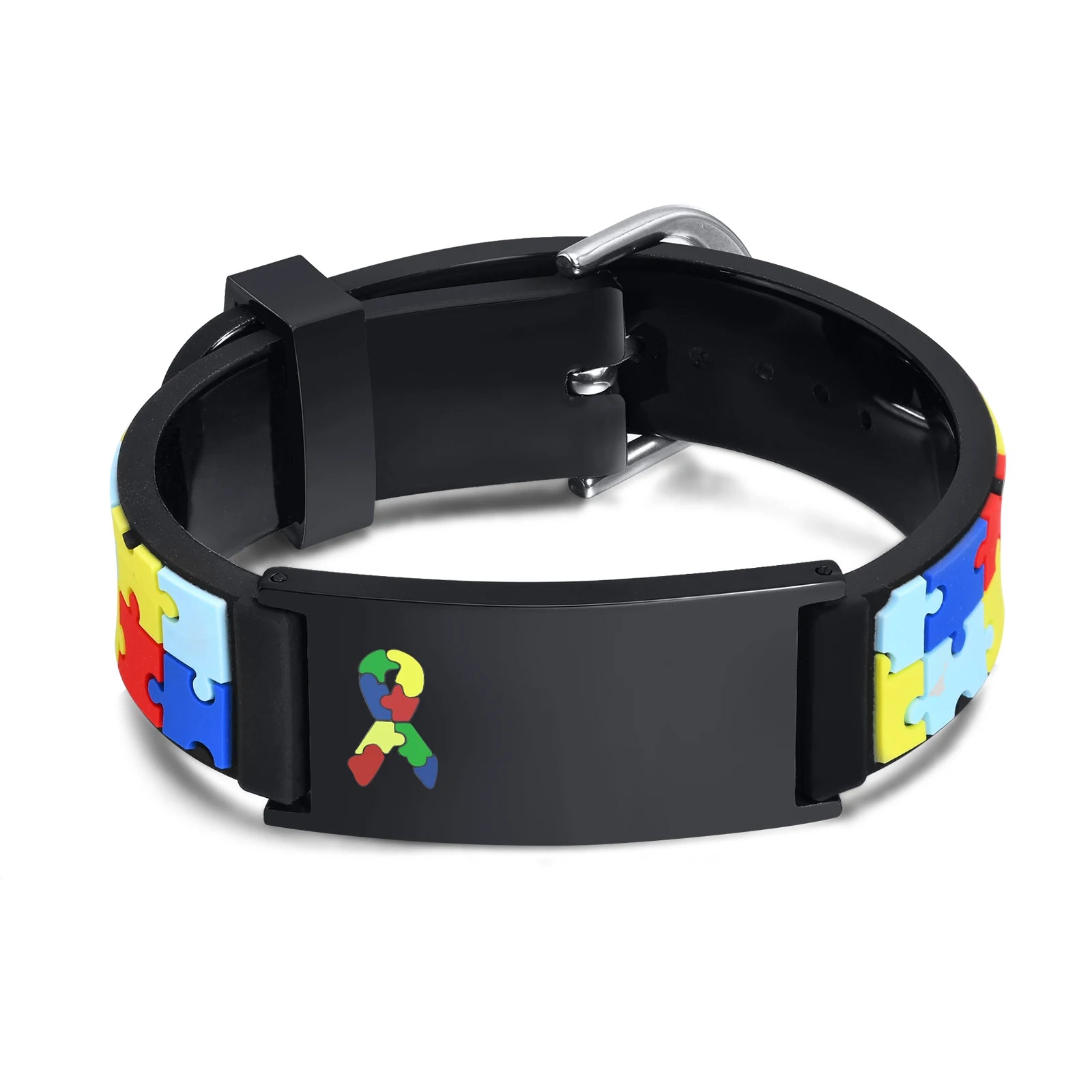 Personalized Autism Medical Alert ID Bracelet, Custom Engraved Emergency Silcone Wristband for little Girls Boys ( 0-7 years)