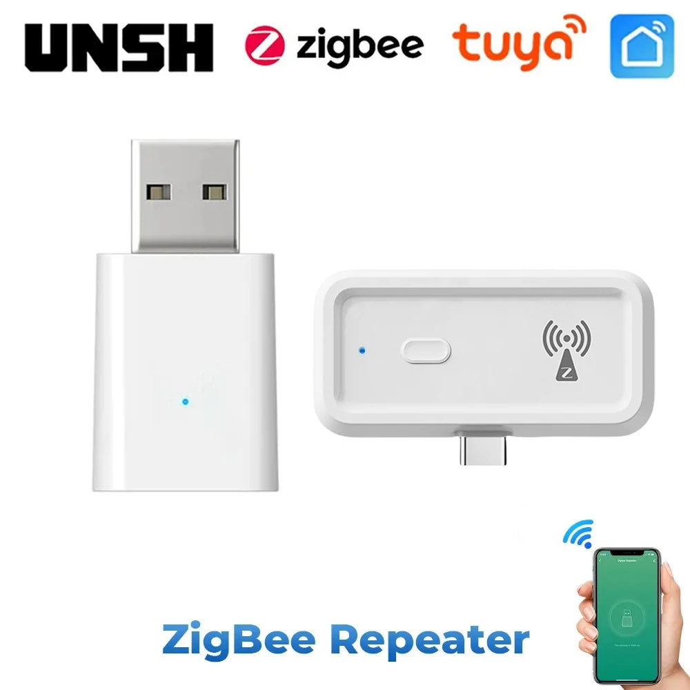 Tuya ZigBee Type-c USB Signal Repeater Signal Amplifier Extender for Smart Life ZigBee Gateway Smart Home Devices Assistant
