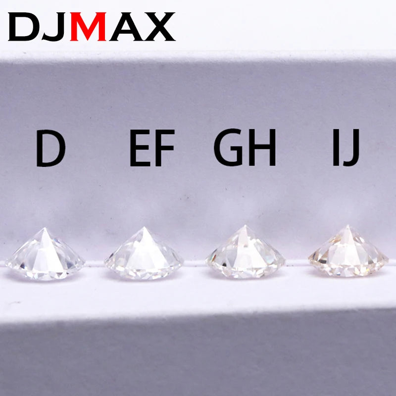 DJMAX Factory Direct Sales Moissanite Loose Stone D Color Moissanita Gemstone Lab Grown Diamond Certified Black Moissanite Stone