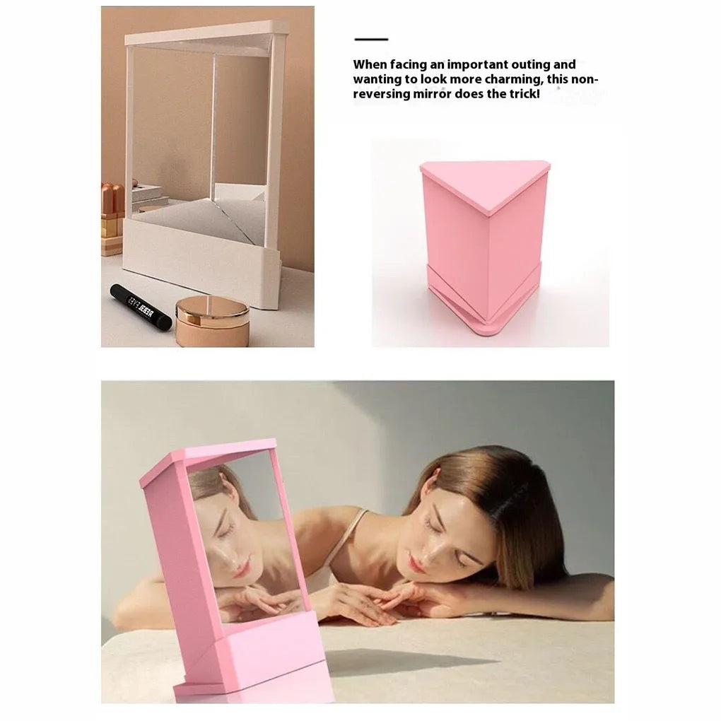 Professional TrueMirror Cosmetic Mirror - Non Reversing Clear Inverted Mirror for Bedroom Vanity Table Makeup