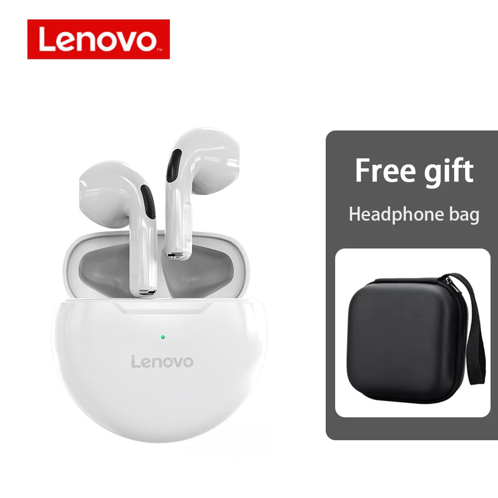 Original Lenovo HT38 Bluetooth Headset Wireless Bluetooth Headphones with Waterproo Wireless Charging Case