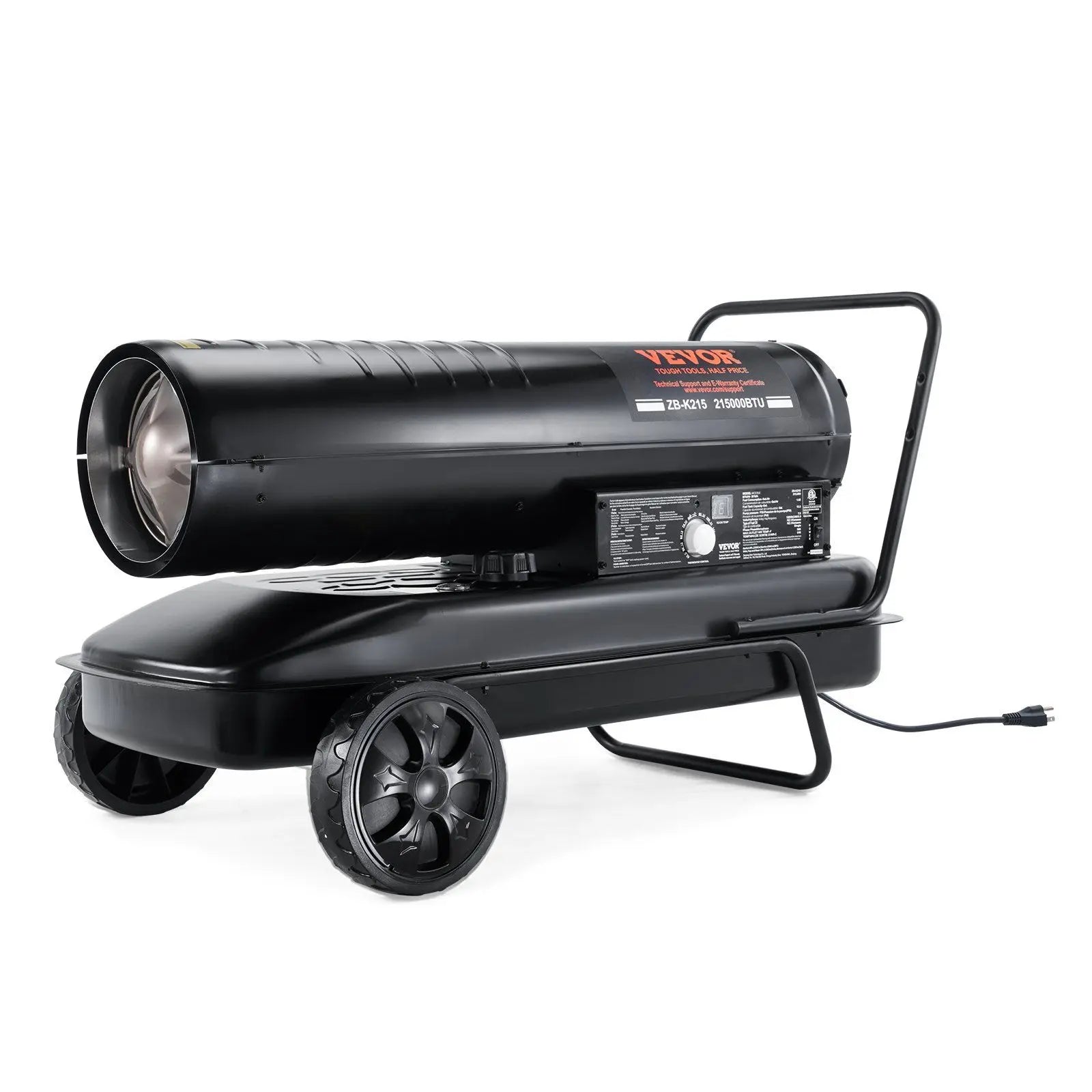Kerosene Forced Air Heater, 215000 BTU Portable Torpedo Diesel Space Heater with Thermostat, 13.2 Gallon Tank Energy-Efficient h