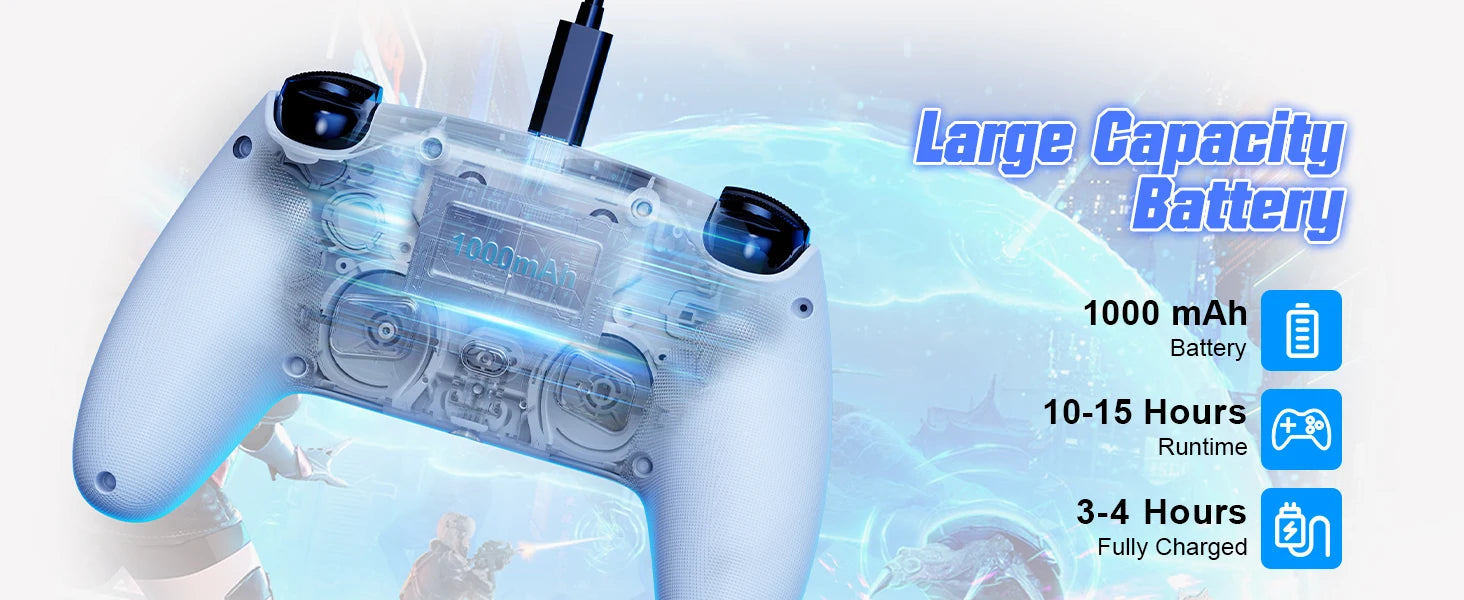 Wireless RGB Light Gamepad For Playstation 5 Controller Console Gaming Controller With Turbo Dual Sense Vibrate Programming