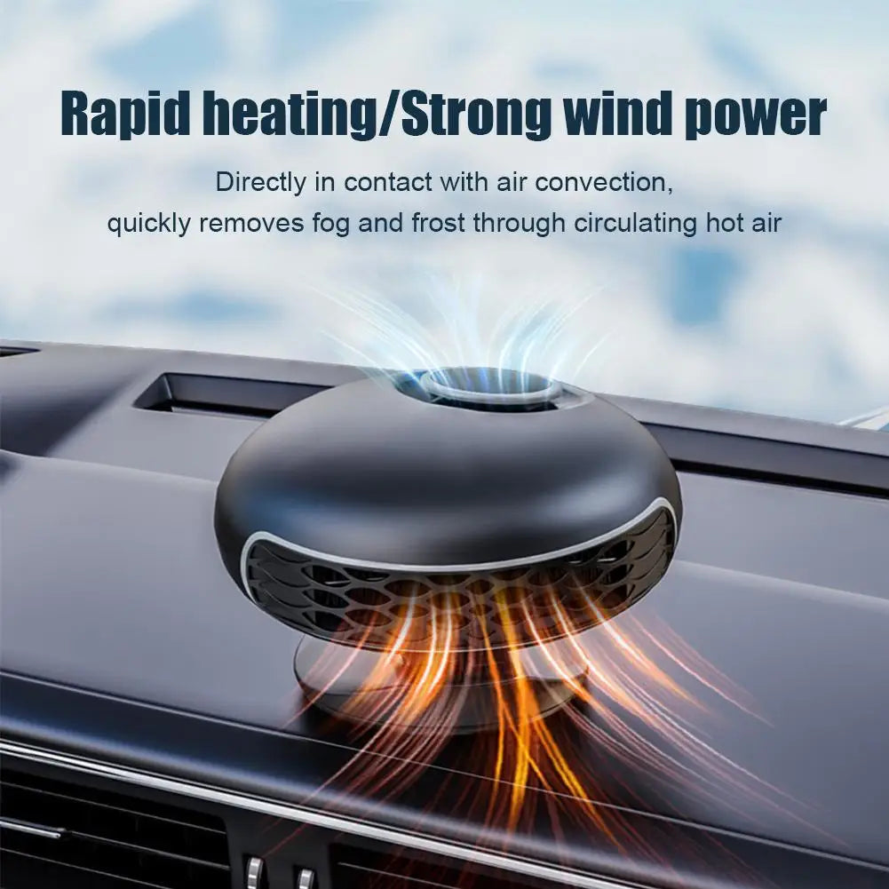12V 24V Car Heater Fan Electric Heating Warming Auto Windshield Defroster Defogging Demister 360° Rotating Heater for Home