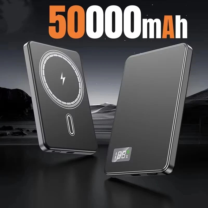 500000mAh Magnetic Power Bank  Fast Charging  Portable Wireless PD22.5W Fast Charging External Battery for Magsafe for iPhone