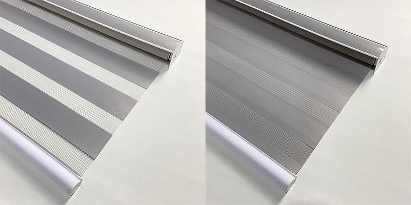 Smart Motorized Zebra Blinds – Light Filtering Electric Roller Shades for Home & Office