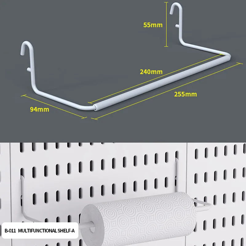Office Desktop Storage Pegboard: Height-Adjustable Vertical Storage Rack (For Stationery Storage And Decorative Figurine Display