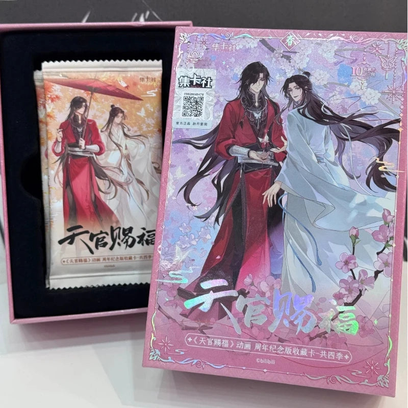 In Stock Tianguan Blessing Four Seasons Card Anime Anniversary Edition Collected Card Blind Box Original Nice Festival Gift Toys