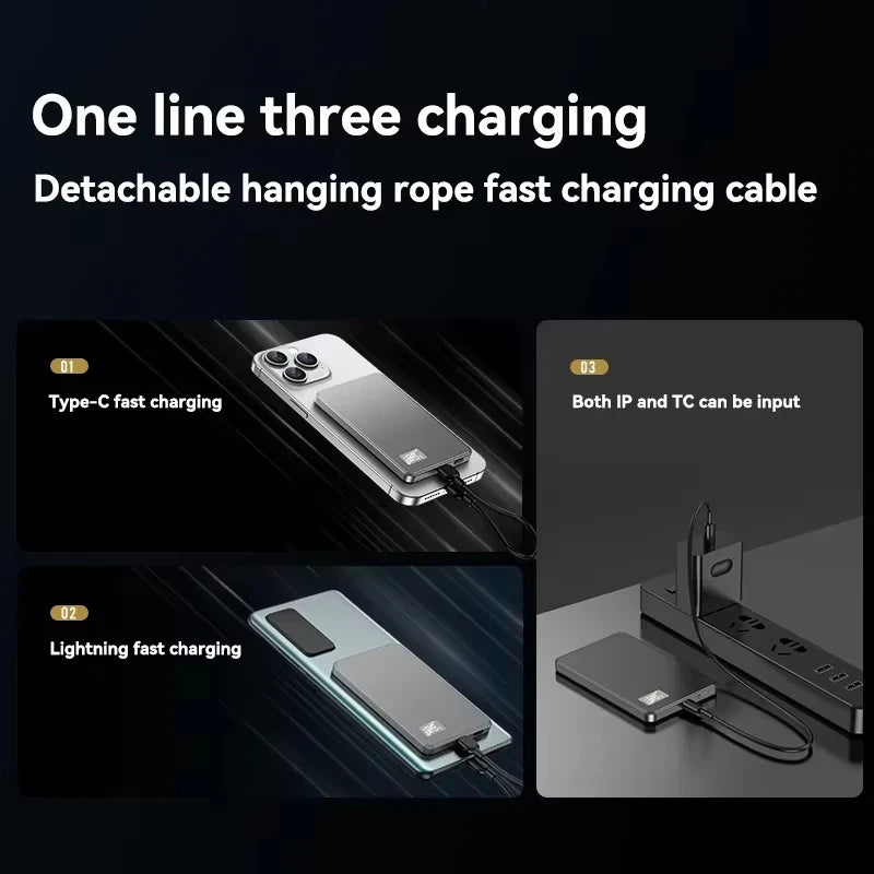 500000mAh Magnetic Power Bank  Fast Charging  Portable Wireless PD22.5W Fast Charging External Battery for Magsafe for iPhone