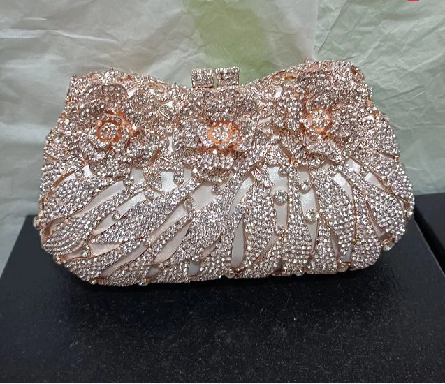 XIYUAN Women's Diamond Handbags Rhinestones Evening Bags Bridal Stones Clutch Purse Lady Clutches Bags Party Wedding Evening Bag