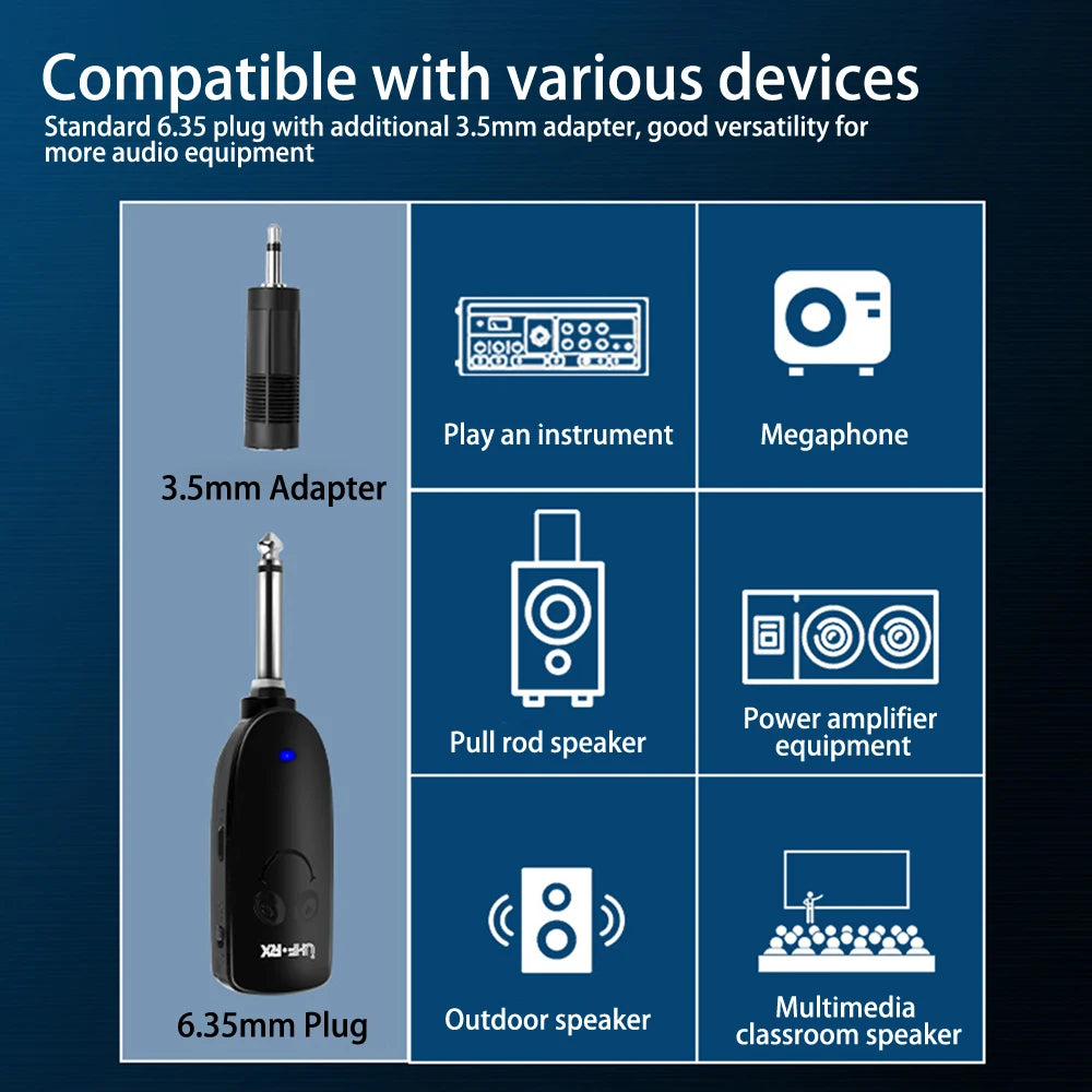 Wireless Instruments Saxophone Microphone Wireless Receiver amplifier professional recording performance outdoor performa