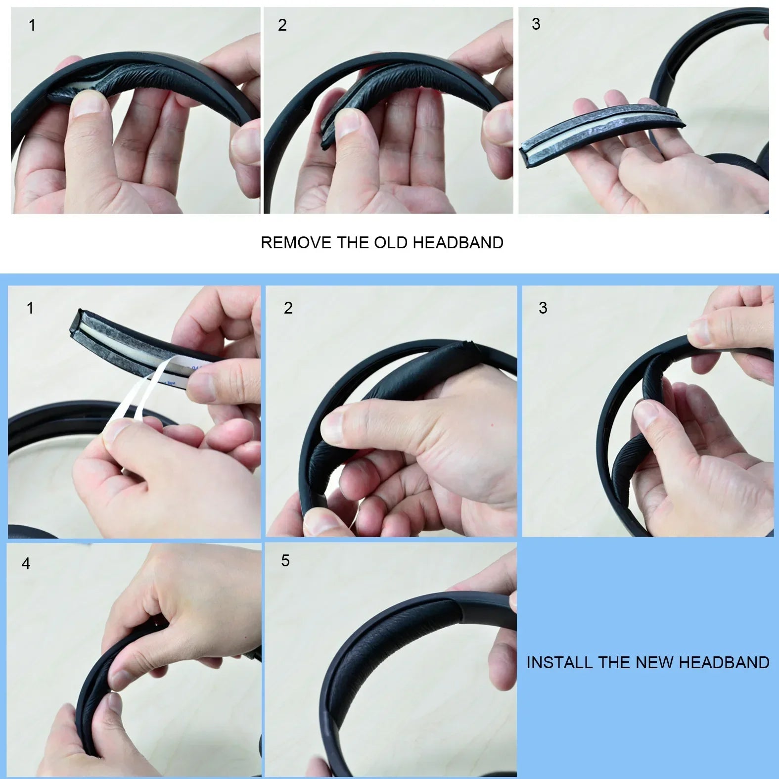 Ear Pads For JBL Tune 700(700BT)/710(710BT)/720(720BT)/750(750BT,750BTNC)/760(760NC)/770(770NC) Gaming Headset Headband pads