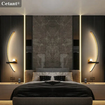 Smart LED Wall Lamp 55/105CM Remote Control Left Right Lighting Bedside Wall Sconces Bedroom Living Room Home Led Lights Lustre