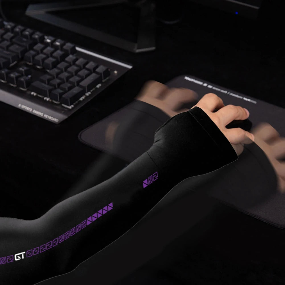 Cooling Effect Esports Gaming Sleeve Absorbs Sweat Reduces Friction Thumbholes For Extended Gaming Sessions
