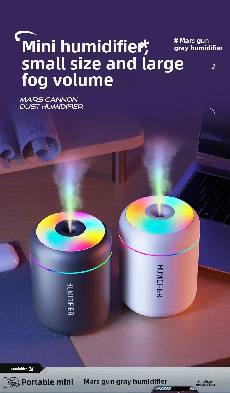 Car Mini Air Humidifier 180ML USB Electric Aroma Diffuser Essential Oil Purifier Aromatherapy Mist Maker Lights For Home Bedroom