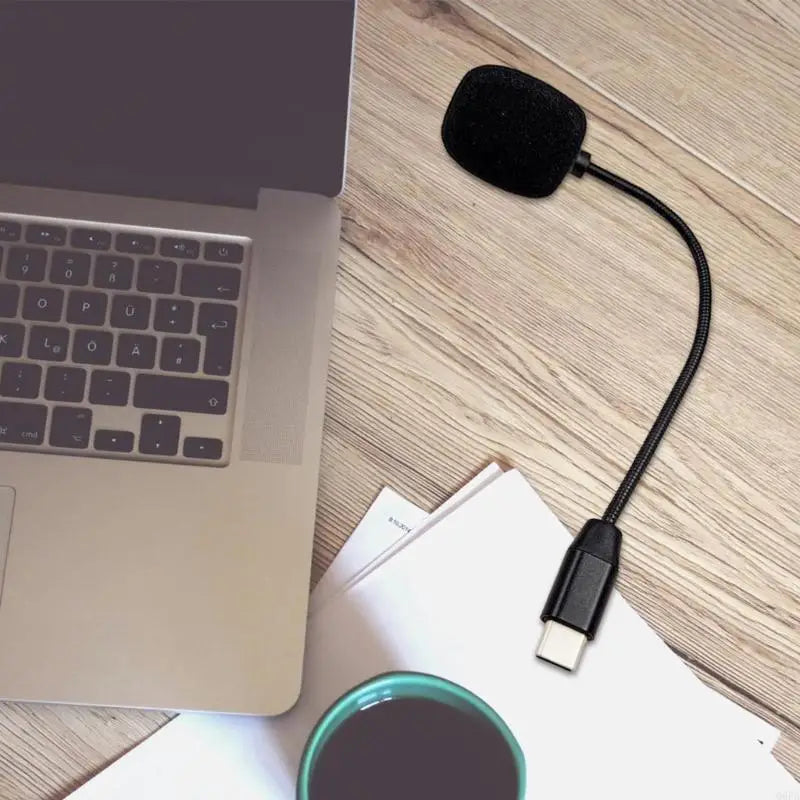 USB C Computer Microphone for Type C Phone/Tablet/PC Video Recording Microphone With Flexible Neck Recording for Vlog