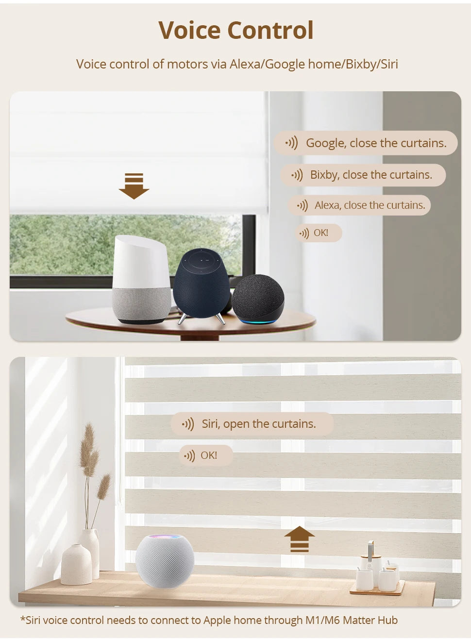 Zemismart Zigbee Electric Roller Blinds Motor for 17 25 28mm Tube Battery Powered Smart Curtain Engine Work with Tuya Smart App