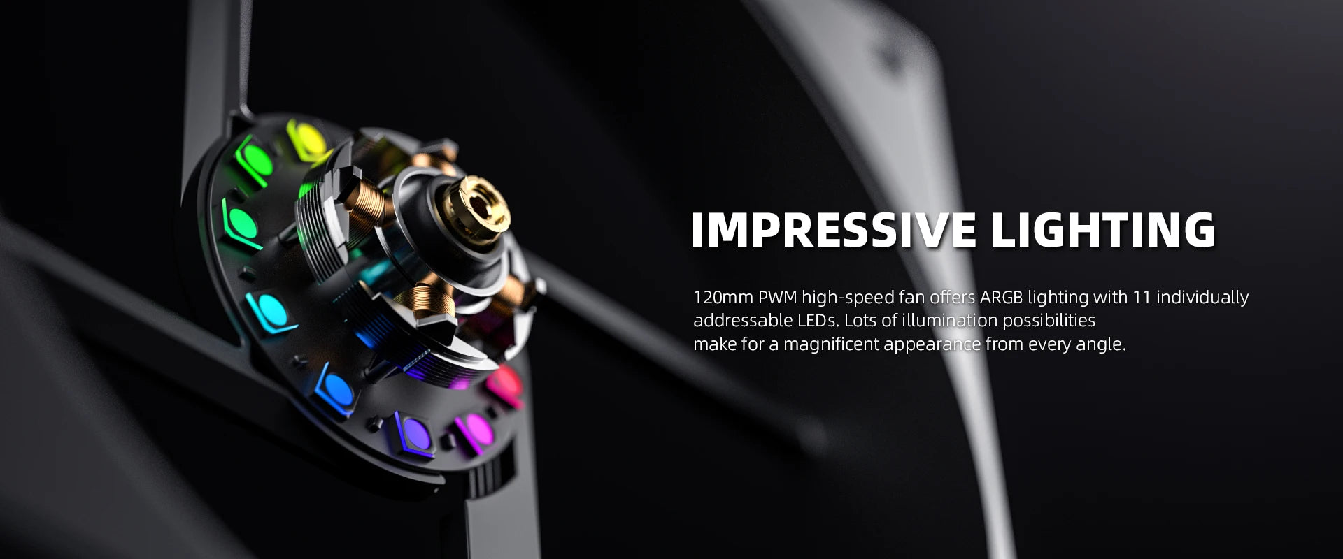 ID-COOLING AS-120-K 120mm High Performance Computer Cooling Fans,Fan Speeds：300- 2000 RPM,Hydraulic Bearing Quiet Long lifespan