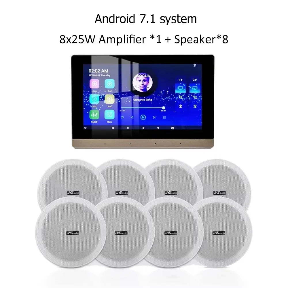 Smart Audio System Home Theater Sound Amplifier Wall Screen WiFi Bluetooth Amp Full House Speaker Setup 6INCH Ceiling Speakers