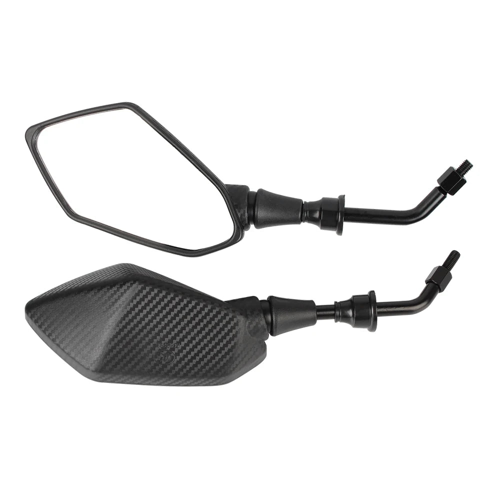 8mm 10mm Back Side Convex Mirror Handle Bar End Side Rearview Mirrors for Scooter E-Bike Motocycle 1 Pair Motorcycle Mirror