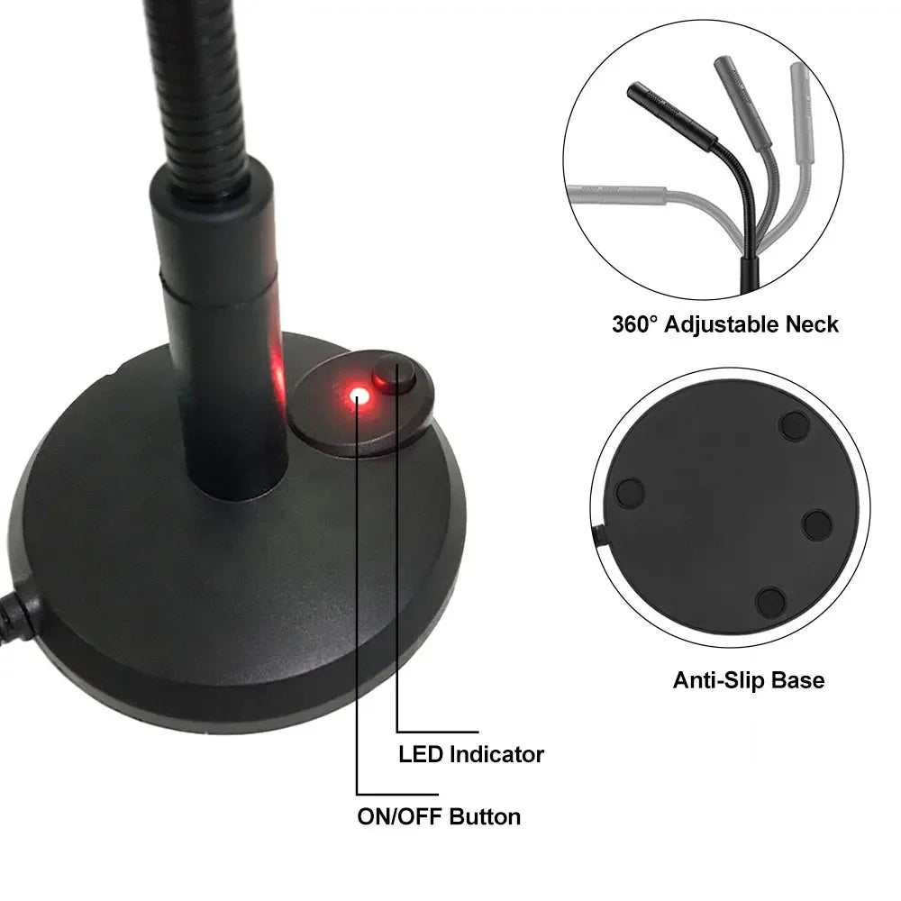 USB Computer Microphone Noise-Cancelling Recording Desktop Mic for PC Laptop for Online Chatting Home Studio Podcasting Gaming