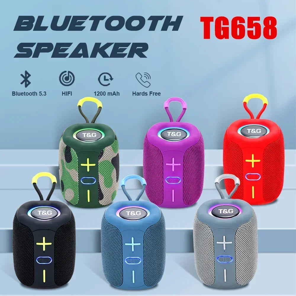 T&G TG658 Bluetooth Speaker Portable Wirelress Soundbar FM Radio AUX TF Card Play Outdoor Fun Camping Riding Hiking Music Box