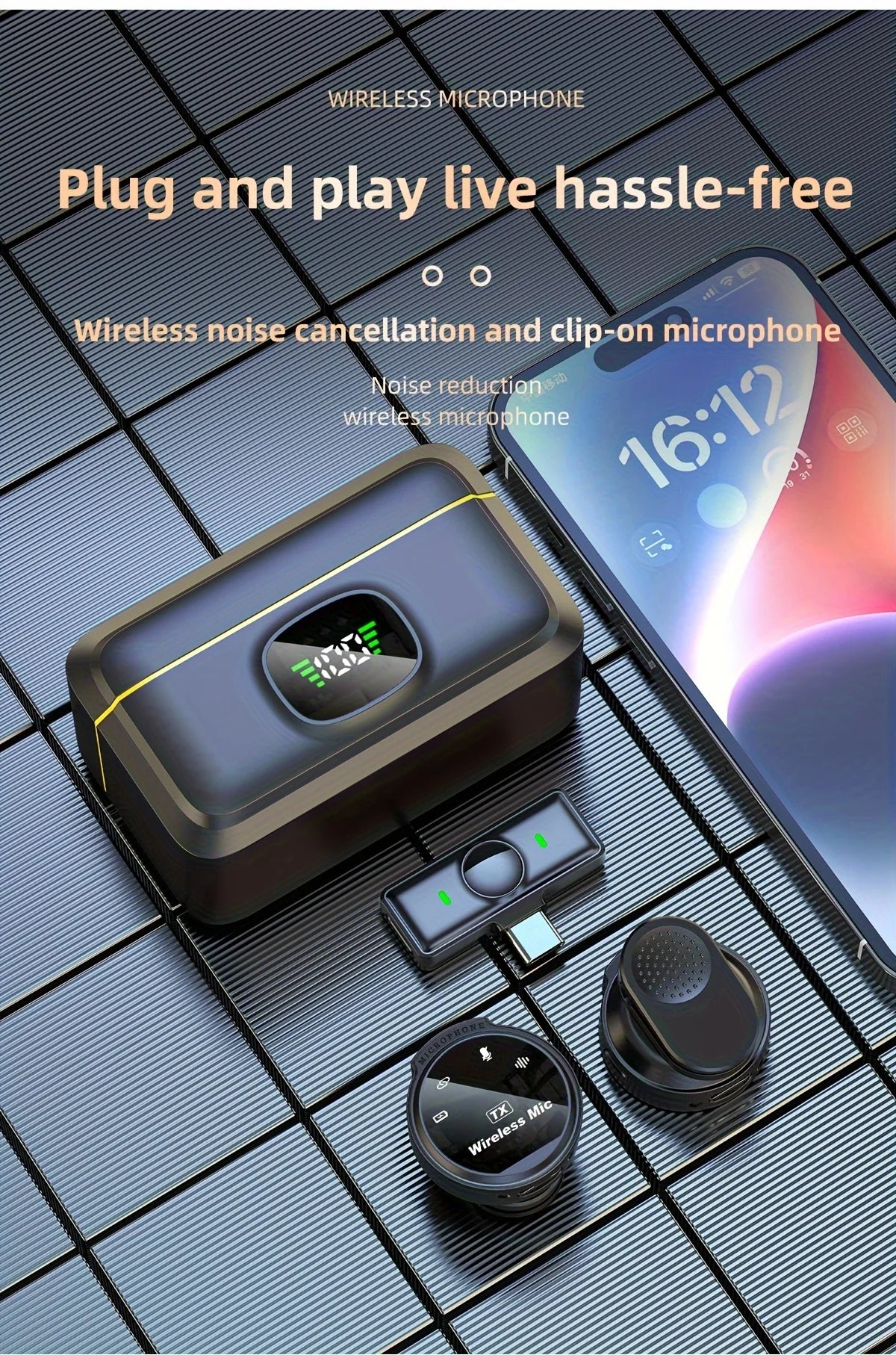 J6 Wireless Lavalier Mics Plug & Play Lapel Miccrophone for Seamless Video Recording, Vlogging, Live Streaming & Interviews