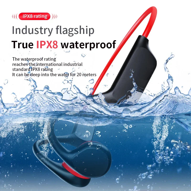 Bone Conduction Headphones IPX8 Waterproof MP3 32GB Bluetooth5.4 Wireless Headphones With Mic Swimming Sports Fitness 2026 NEW