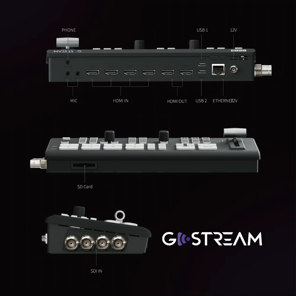 Osee GoStream Duet Multiple Camera SDI HDMI Live Stream Video Mixer Switcher With SD Record NDI HX Supported