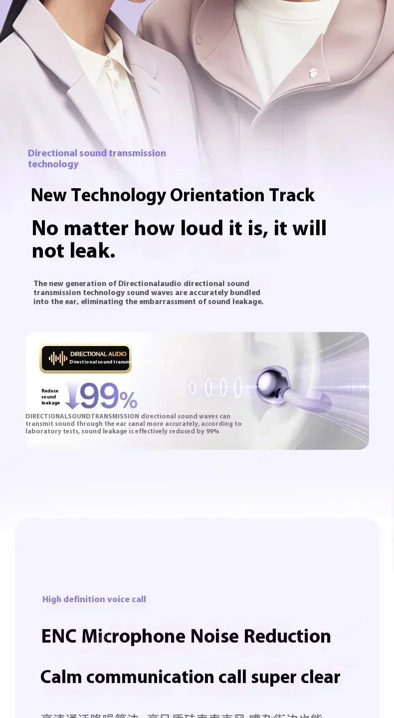 Premium Clip-on Earphones Wireless Bluetooth Earbuds Sound Quality Long Battery Life Perfect for Sports Headphones With Micphone