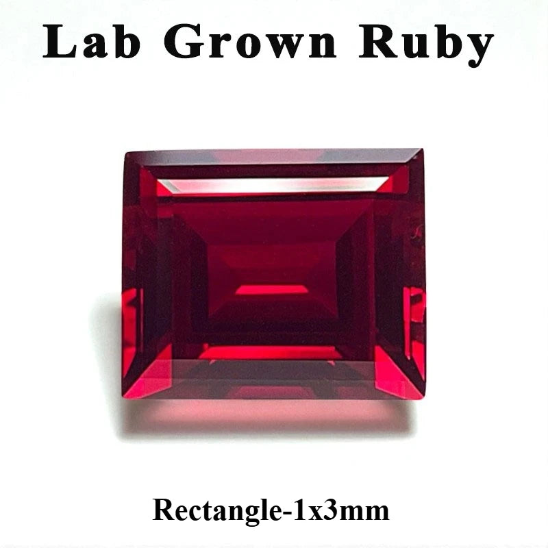 Top Lab Grown Ruby Oval Cut Pigeon Blood Red VVS1 Gemstone For Charms DIY Jewelry Making Selectable Certificate
