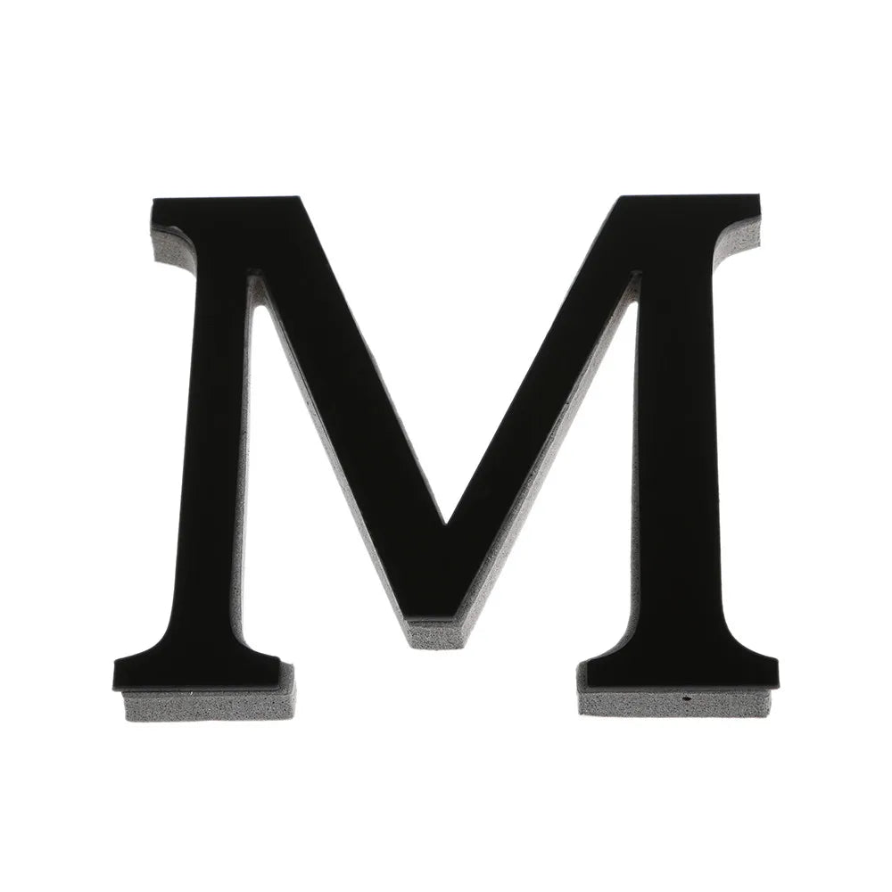 26 Letters Wall Sticker 3D DIY Mirror Acrylic Decals Home Decor Wall Art Mural for party wedding Christmas Retro Wall Art