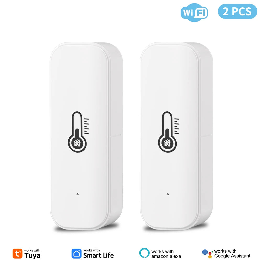 Tuya WiFi Temperature Humidity Sensor Smart Life Remote Monitor For Smart Home Work with Alexa Google Assistant