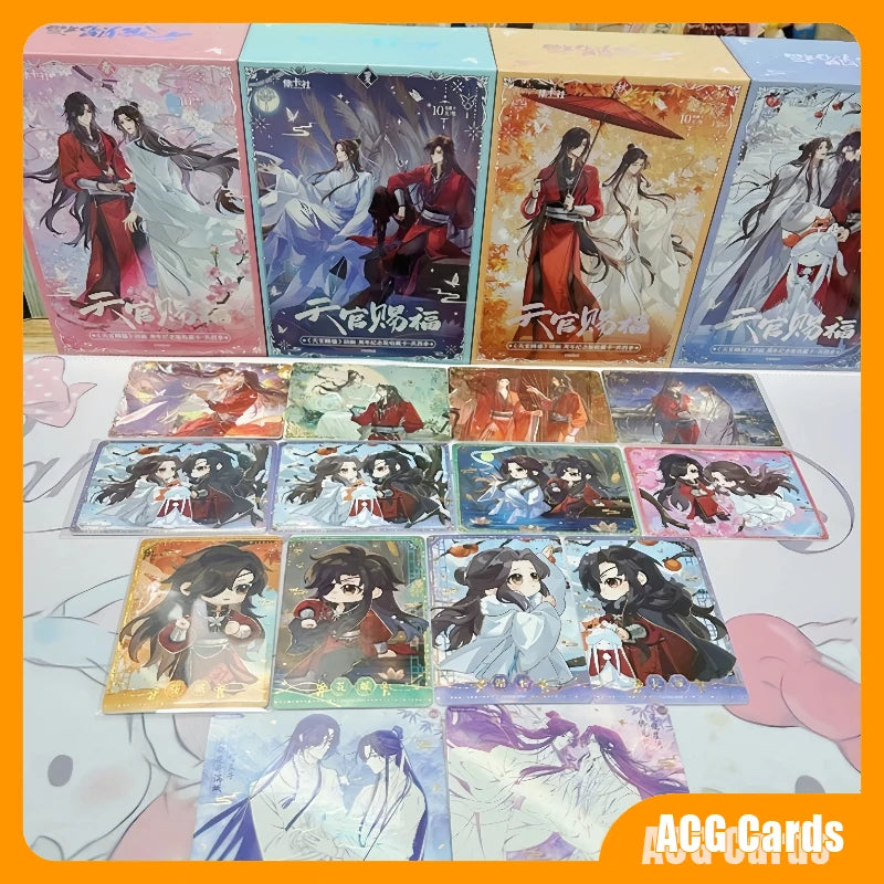 In Stock Tianguan Blessing Four Seasons Card Anime Anniversary Edition Collected Card Blind Box Original Nice Festival Gift Toys