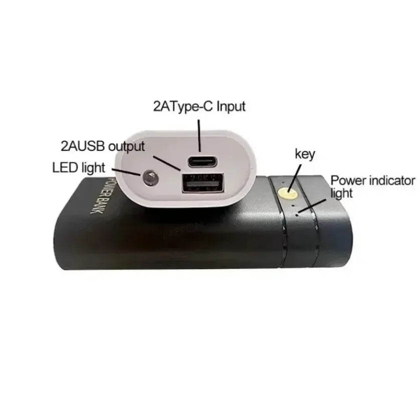 DIY Not Including Batteries Power Bank Box 5V 2A 6000mAh 2X 18650 USB Type-C Battery Charger Case For Phone Electronic Charging